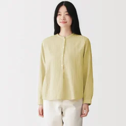 Chemises^Muji Chemisier en double gaze en mélange de kapok pour femme