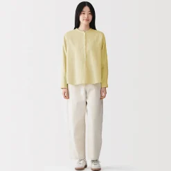 Chemises^Muji Chemisier en double gaze en mélange de kapok pour femme