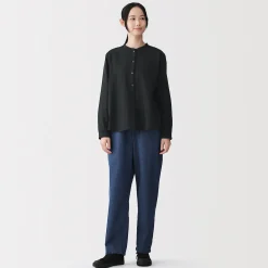 Chemises^Muji Chemisier en double gaze en mélange de kapok pour femme