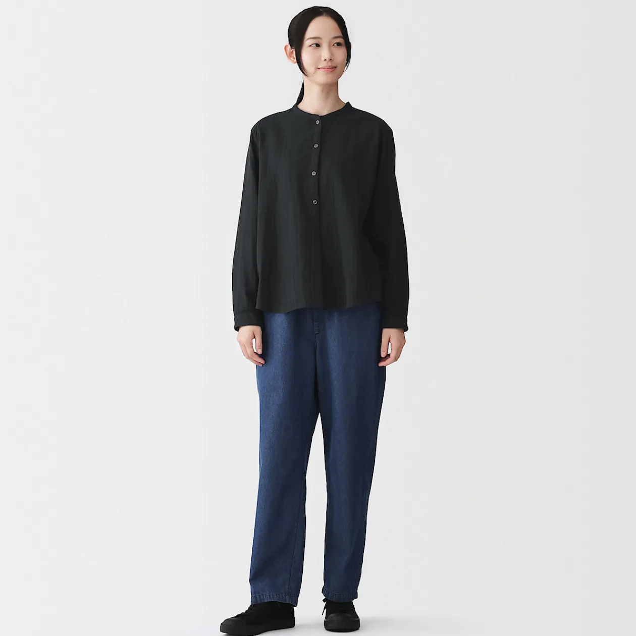 Chemises^Muji Chemisier en double gaze en mélange de kapok pour femme