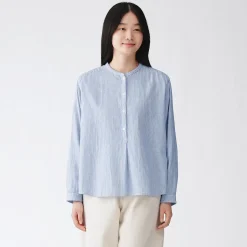 Chemises^Muji Chemisier en double gaze en mélange de kapok pour femme