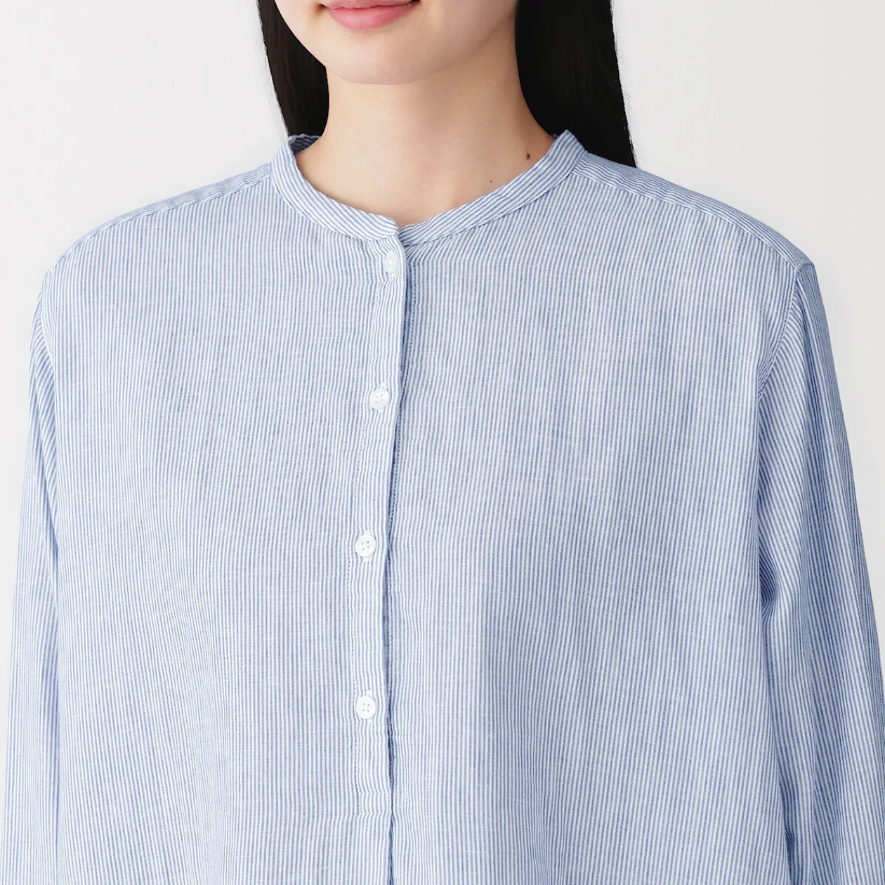 Chemises^Muji Chemisier en double gaze en mélange de kapok pour femme