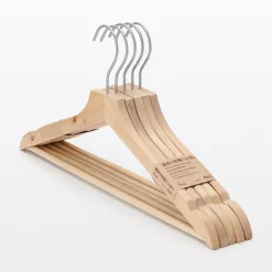 Produits D'Entretien Des Vêtements^Muji Cintres en bois avec encoches (Lot de 5)