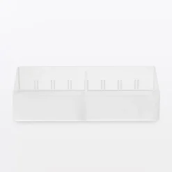 Boîtes Et Rangement De Bureau^Muji Corbeille PP avec séparateur 2 ‐ 10x4x20cm