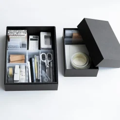 Boîtes Et Rangement De Bureau^Muji Corbeille PP avec séparateur  3 ‐ 6.7x20x4 cm