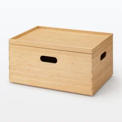 Rangements En Bois|Boîtes Et Rangement De Bureau^Muji Couvercle empilable en bambou‐ 37cm