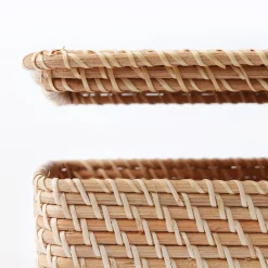 Rangements En Rotin^Muji Couvercle pour panier en rotin L36X P26X H3cm
