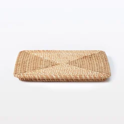 Rangements En Rotin^Muji Couvercle pour panier en rotin L35X P36X H3cm