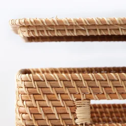 Rangements En Rotin^Muji Couvercle pour panier en rotin L35X P36X H3cm