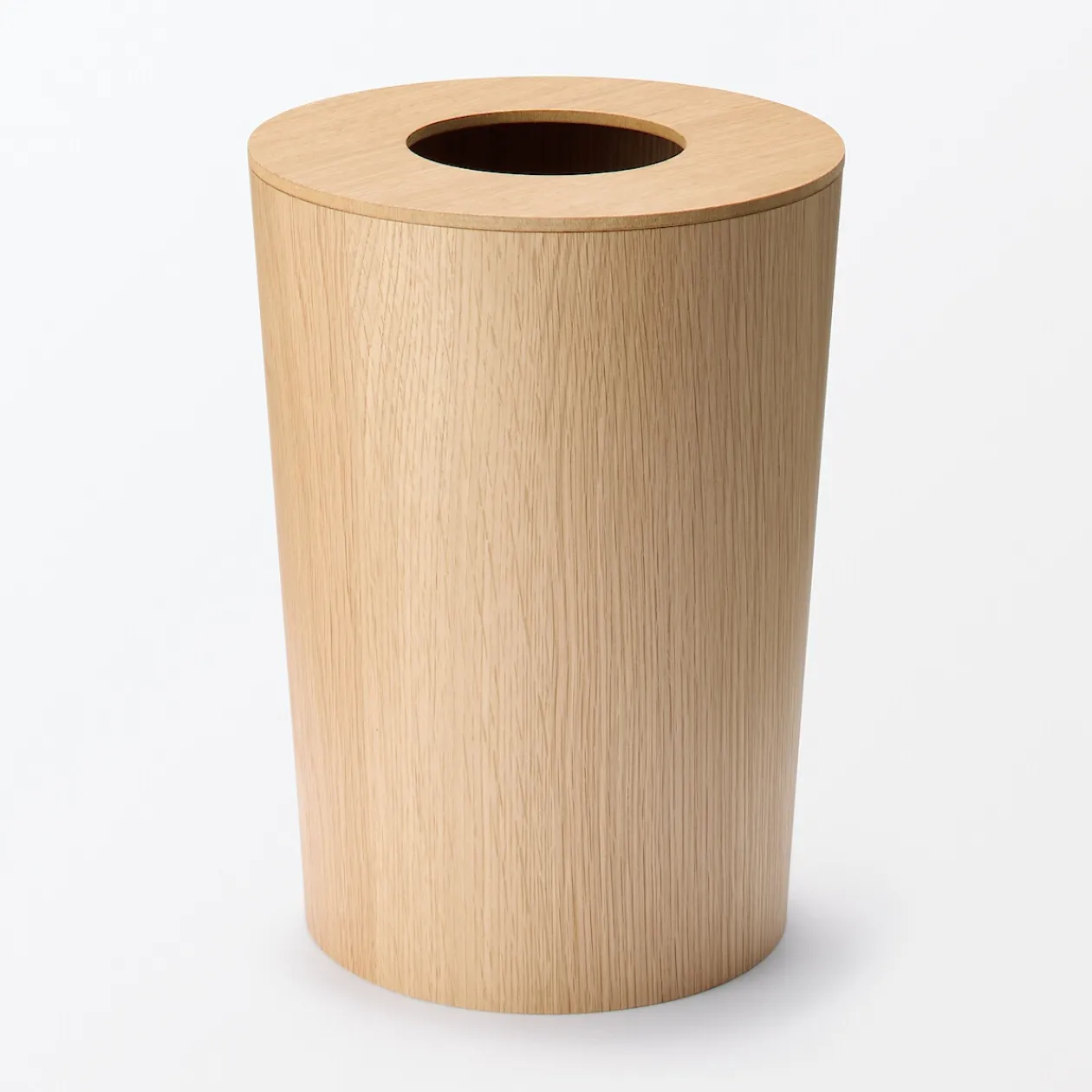 Corbeilles Et Poubelles^Muji Couvercle pour poubelle ronde en bois