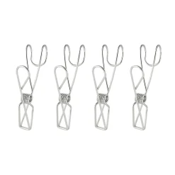 Solutions De Rangement Pour Vêtements|Produits D'Entretien Des Vêtements^Muji Crochets à pince en acier inoxydable (Lot de 4)
