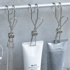 Solutions De Rangement Pour Vêtements|Produits D'Entretien Des Vêtements^Muji Crochets à pince en acier inoxydable (Lot de 4)