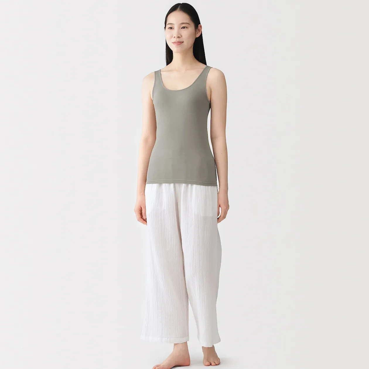 Hauts Et T‐Shirts|Sous‐Vêtements^Muji Débardeur léger en coton évacuation de l’humidité pour femme