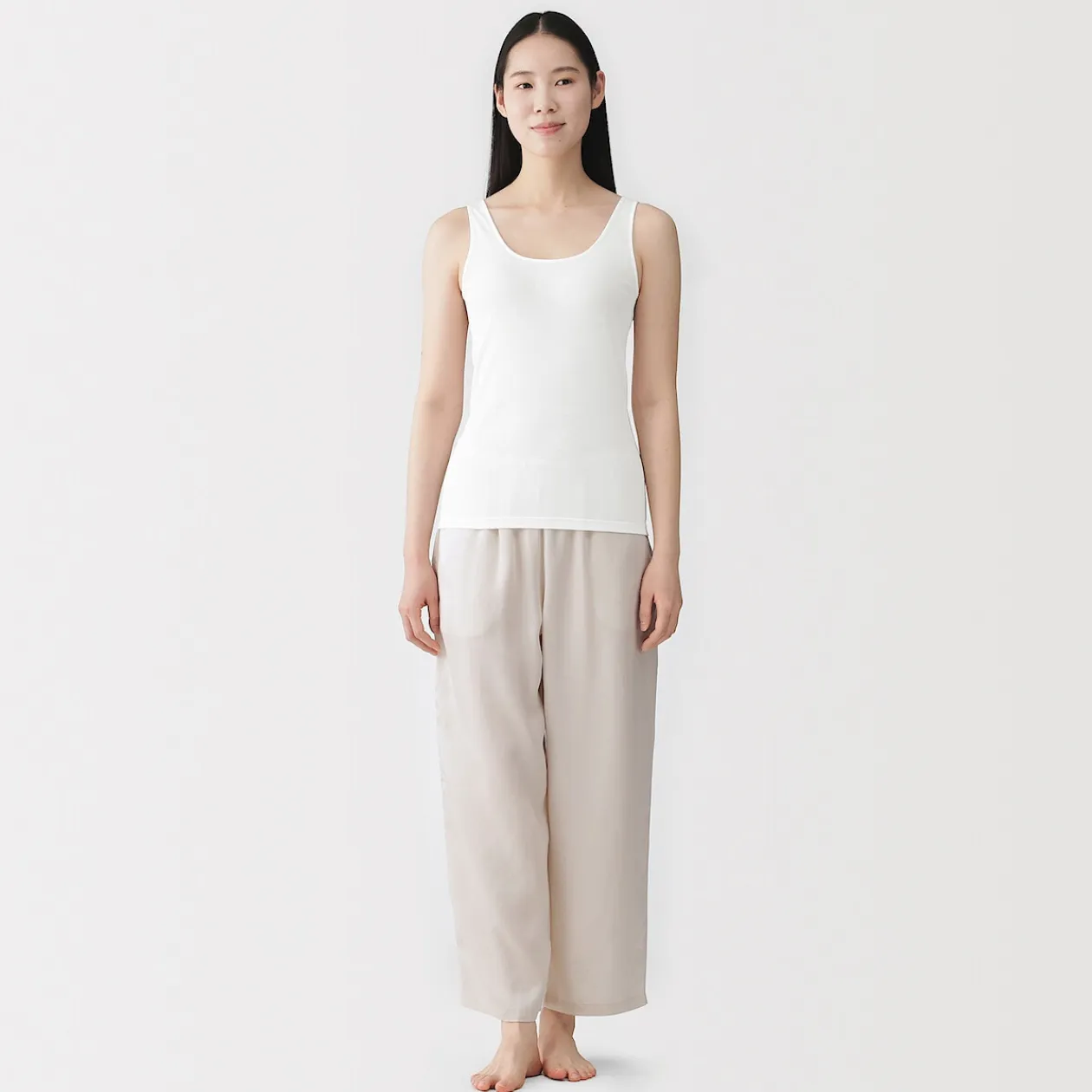 Hauts Et T‐Shirts|Sous‐Vêtements^Muji Débardeur léger en coton évacuation de l’humidité pour femme