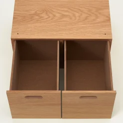 Étagères Modulables En Bois^Muji Demi bloc‐tiroir en chêne ‐ 2 tiroirs (Dont Eco‐part. 0,82 €)