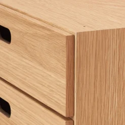 Étagères Modulables En Bois^Muji Demi bloc‐tiroir en chêne ‐ 2 tiroirs horizontaux (Dont Eco‐part. 0,82 €)