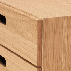 Étagères Modulables En Bois^Muji Demi bloc‐tiroir en chêne ‐ 2 tiroirs horizontaux (Dont Eco‐part. 0,82 €)