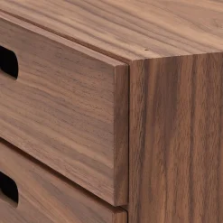 Étagères Modulables En Bois^Muji Demi Bloc‐tiroir en noyer ‐ 2 tiroirs horizontaux (Dont Eco‐part. 0,82 €)