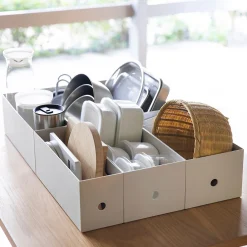 Petits Rangements En Polypropylène|Boîtes Et Rangement De Bureau^Muji Demi boîte archive grise en PP L10X P32X H12cm