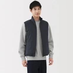 Vestes Et Manteaux^Muji Doudoune légère pliable en nylon recyclé sans manche à col montant pour homme