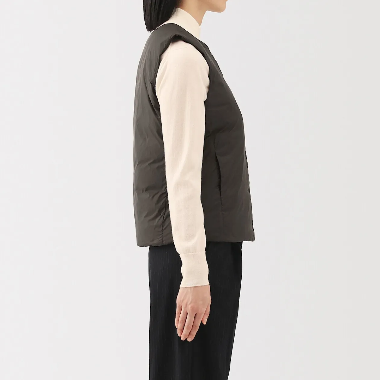 Vestes Et Manteaux^Muji Doudoune légère pliable en nylon recyclé sans manche sans col pour femme
