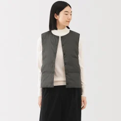 Vestes Et Manteaux^Muji Doudoune légère pliable en nylon recyclé sans manche sans col pour femme