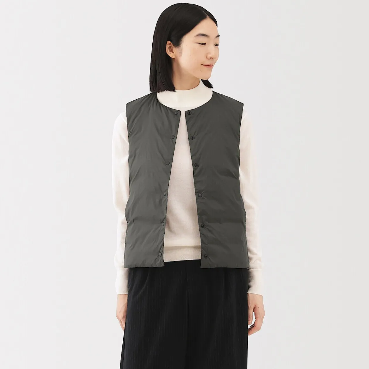 Vestes Et Manteaux^Muji Doudoune légère pliable en nylon recyclé sans manche sans col pour femme