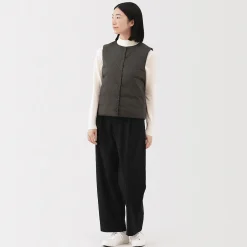 Vestes Et Manteaux^Muji Doudoune légère pliable en nylon recyclé sans manche sans col pour femme