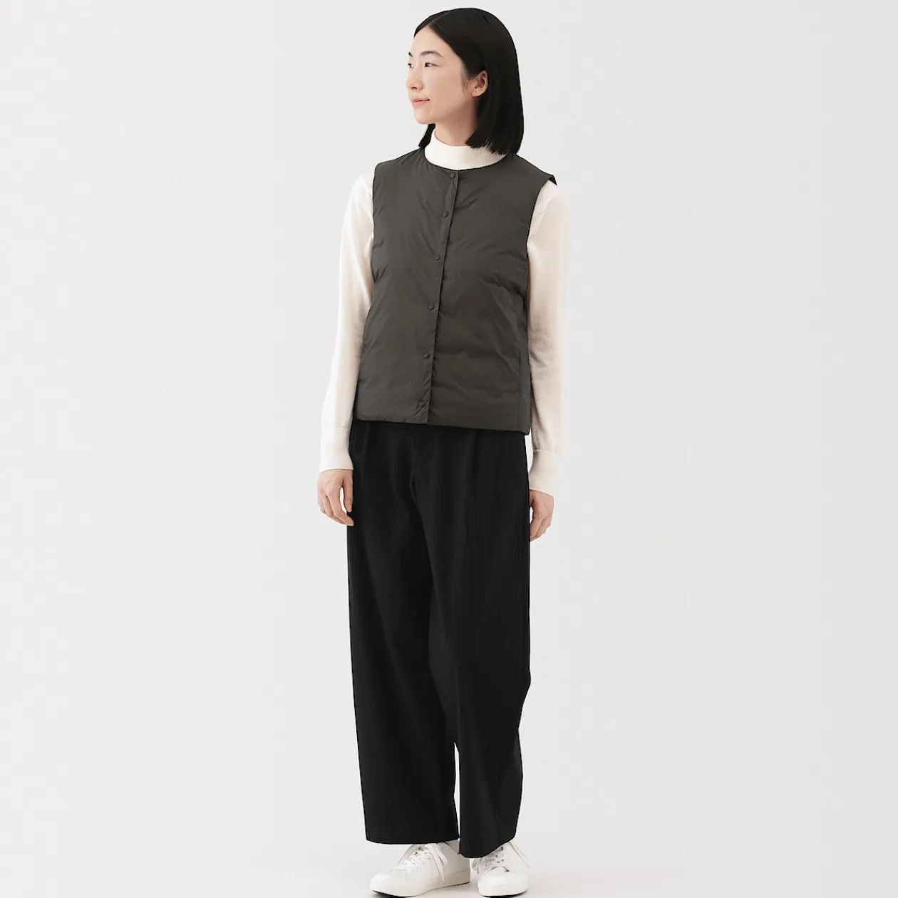 Vestes Et Manteaux^Muji Doudoune légère pliable en nylon recyclé sans manche sans col pour femme