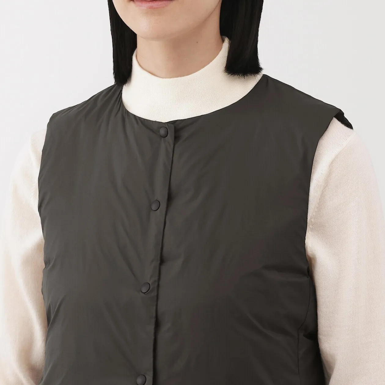 Vestes Et Manteaux^Muji Doudoune légère pliable en nylon recyclé sans manche sans col pour femme
