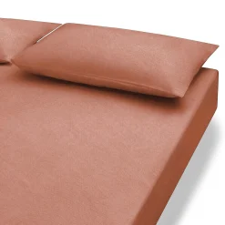 Draps De Lit^Muji Drap housse en coton délavé ‐ 100 x 200 x 18‐28 cm