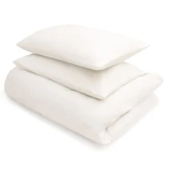 Draps De Lit^Muji Drap housse en coton délavé ‐ 100 x 200 x 18‐28 cm