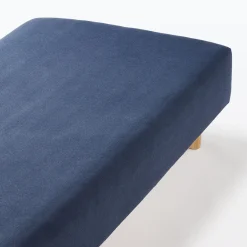 Draps De Lit^Muji Drap housse en jersey de coton ‐ 160 x 200 x 18‐28 cm