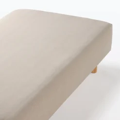 Draps De Lit^Muji Drap housse en jersey de coton ‐ 140 x 200 x 18‐28 cm