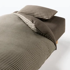 Draps De Lit^Muji Drap housse en jersey de coton ‐ 140 x 200 x 18‐28 cm