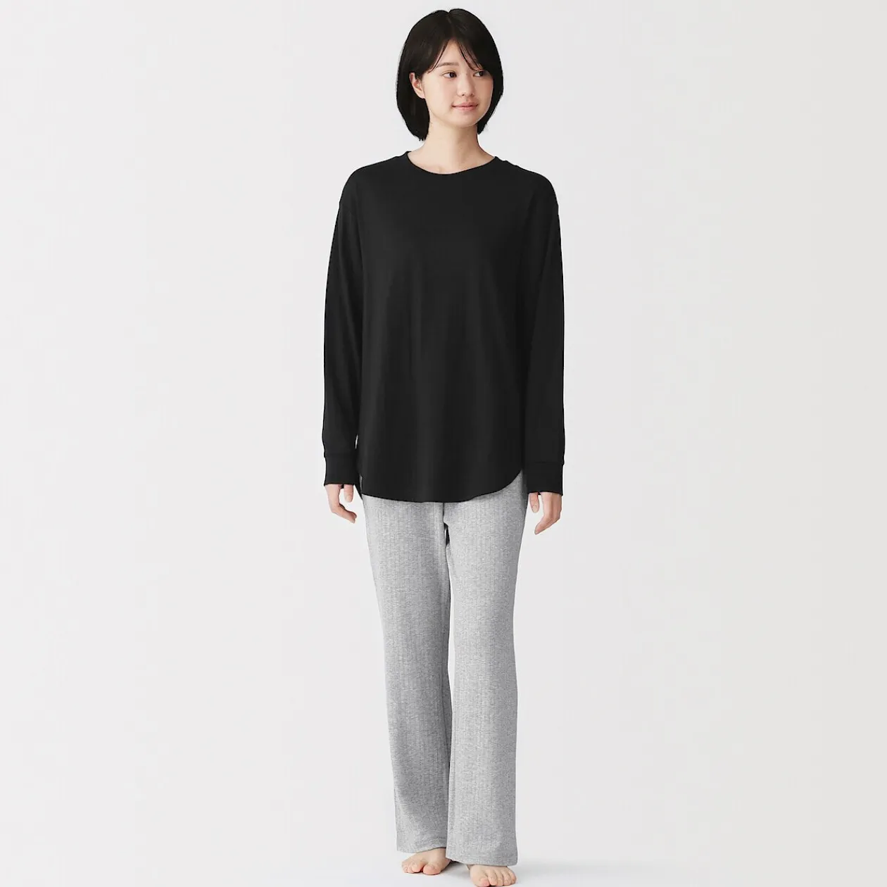 Pyjamas Et Vêtements D'Intérieur^Muji Ensemble de vêtements d'intérieur à manches longues en mélange de lyocell pour femme