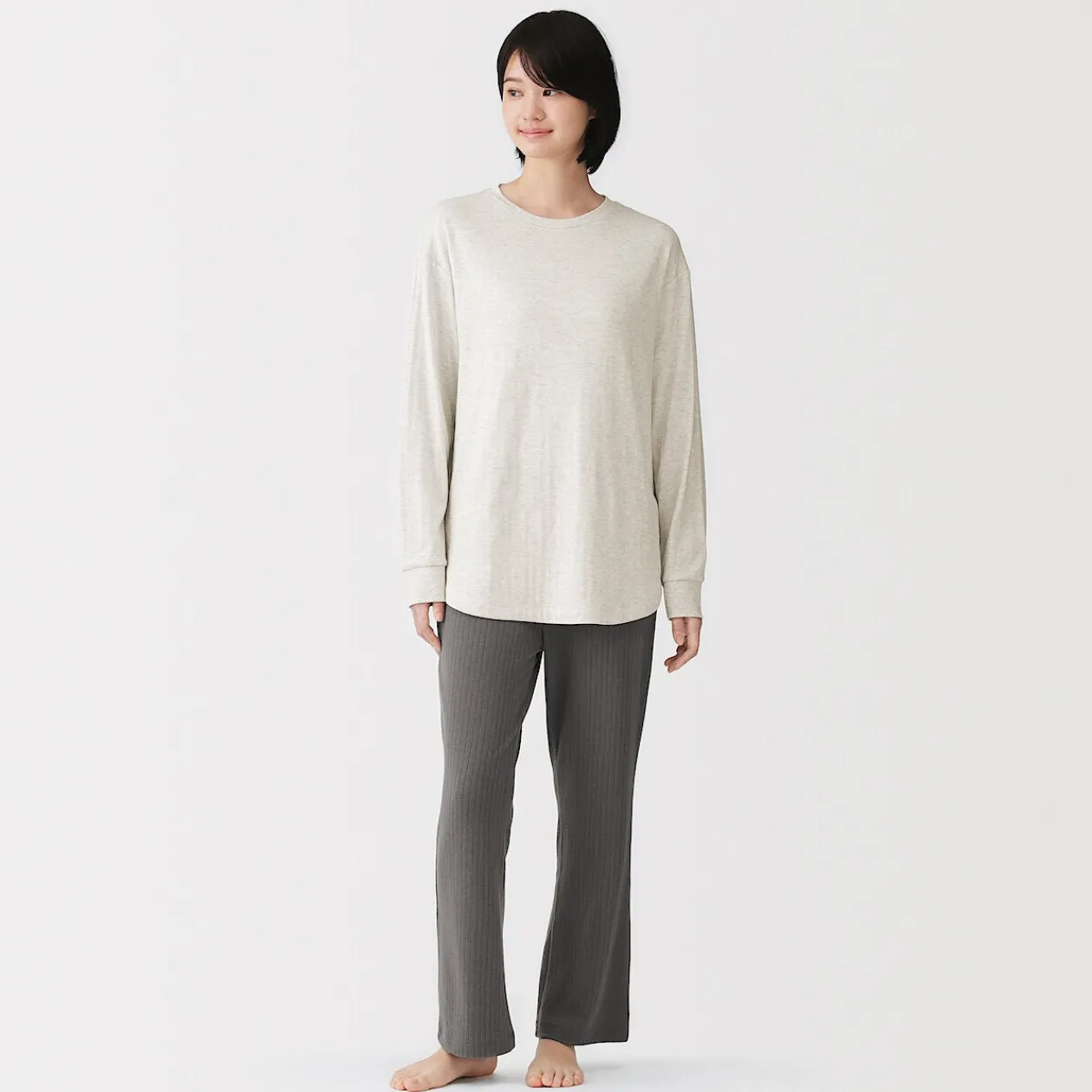 Pyjamas Et Vêtements D'Intérieur^Muji Ensemble de vêtements d'intérieur à manches longues en mélange de lyocell pour femme