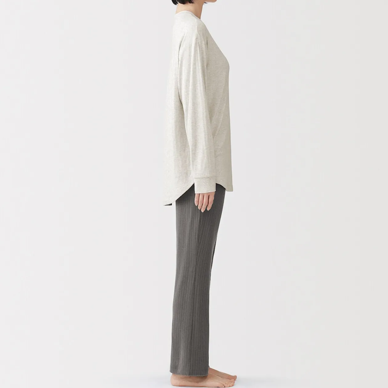 Pyjamas Et Vêtements D'Intérieur^Muji Ensemble de vêtements d'intérieur à manches longues en mélange de lyocell pour femme