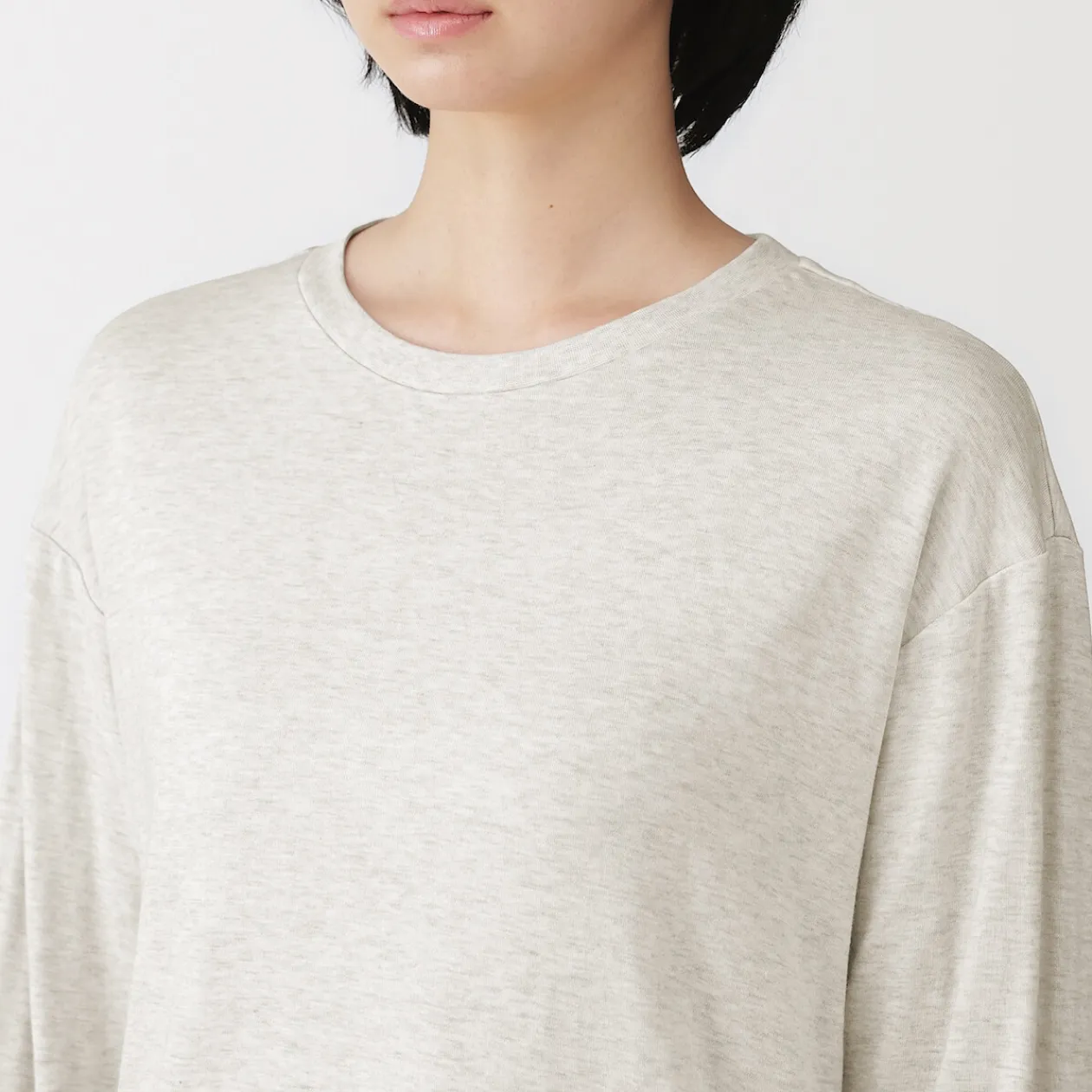 Pyjamas Et Vêtements D'Intérieur^Muji Ensemble de vêtements d'intérieur à manches longues en mélange de lyocell pour femme