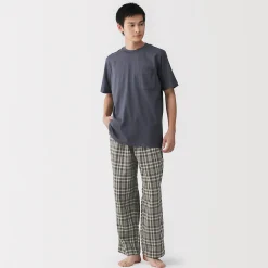 Pyjamas Et Vêtements D'Intérieur^Muji Ensemble d'intérieur avec pantalon en double gaze pour homme