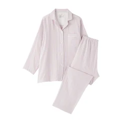 Pyjamas Et Vêtements D'Intérieur^Muji Ensemble pyjama à manches longues en gaze double pour femme