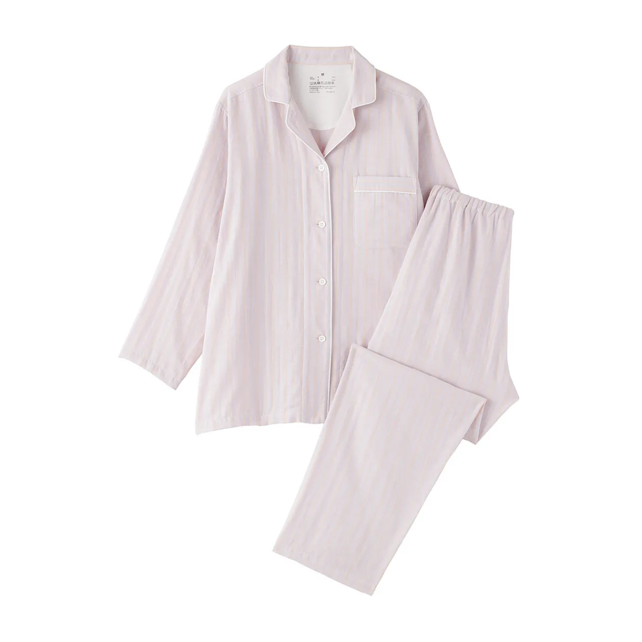 Pyjamas Et Vêtements D'Intérieur^Muji Ensemble pyjama à manches longues en gaze double pour femme