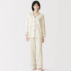 Pyjamas Et Vêtements D'Intérieur^Muji Ensemble pyjama à manches longues en gaze double pour femme