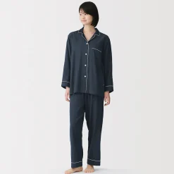 Pyjamas Et Vêtements D'Intérieur^Muji Ensemble pyjama à manches longues en gaze double pour femme