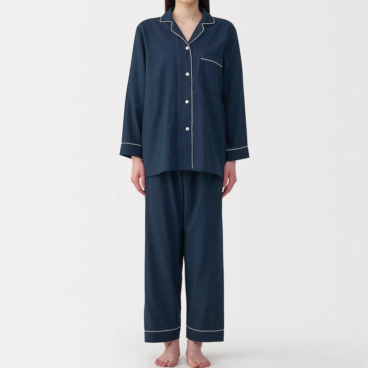 Pyjamas Et Vêtements D'Intérieur^Muji Ensemble pyjama à manches longues en gaze double pour femme