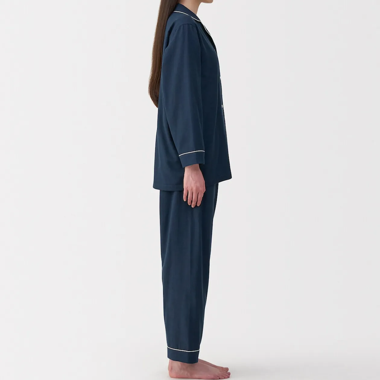 Pyjamas Et Vêtements D'Intérieur^Muji Ensemble pyjama à manches longues en gaze double pour femme