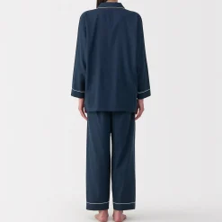 Pyjamas Et Vêtements D'Intérieur^Muji Ensemble pyjama à manches longues en gaze double pour femme