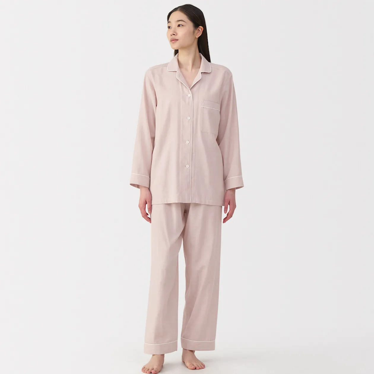 Pyjamas Et Vêtements D'Intérieur^Muji Ensemble pyjama à manches longues en gaze double pour femme
