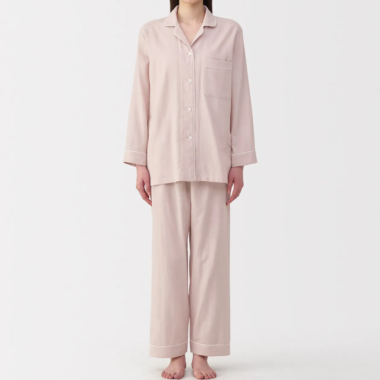 Pyjamas Et Vêtements D'Intérieur^Muji Ensemble pyjama à manches longues en gaze double pour femme