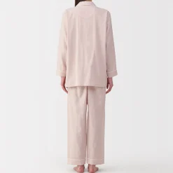 Pyjamas Et Vêtements D'Intérieur^Muji Ensemble pyjama à manches longues en gaze double pour femme